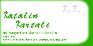 katalin kartali business card